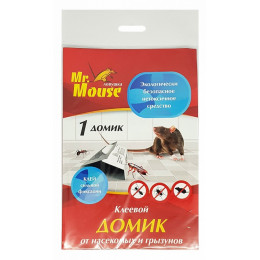 Ловушка клеевая от грызунов/насекомых Mr.Mouse Домик 15гр 1шт