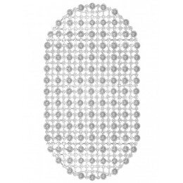 Коврик для ванной на присосках Комфорт 65*36см, ПВХ, прозрачный, овальный 6922 Вилина