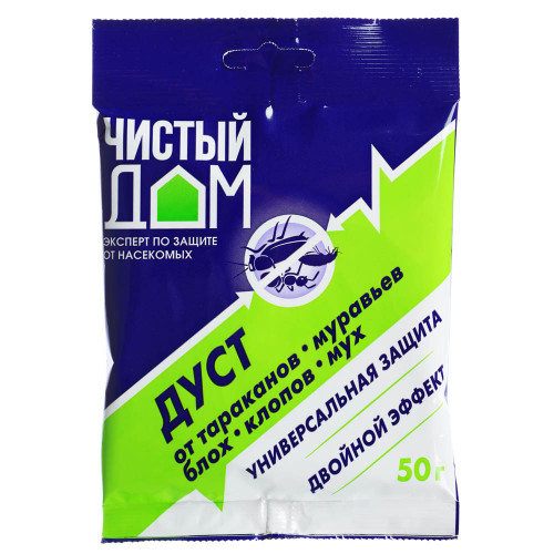 Дуст от тараканов/муравьев Чистый Дом 50гр