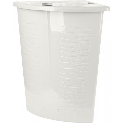 Корзина для белья с крышкой угловая Regular Keeplex 40л бел.облако