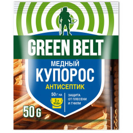 Медный купорос д/защиты древесины порошок Грин Бэлт 50гр