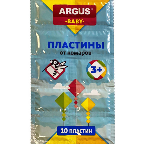 Пластины от комаров Argus baby б/запаха 10шт